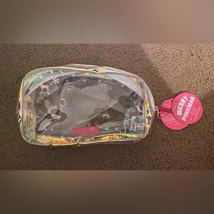 Victoria Secret Pink Christmas Iridescent Cosmetic Case